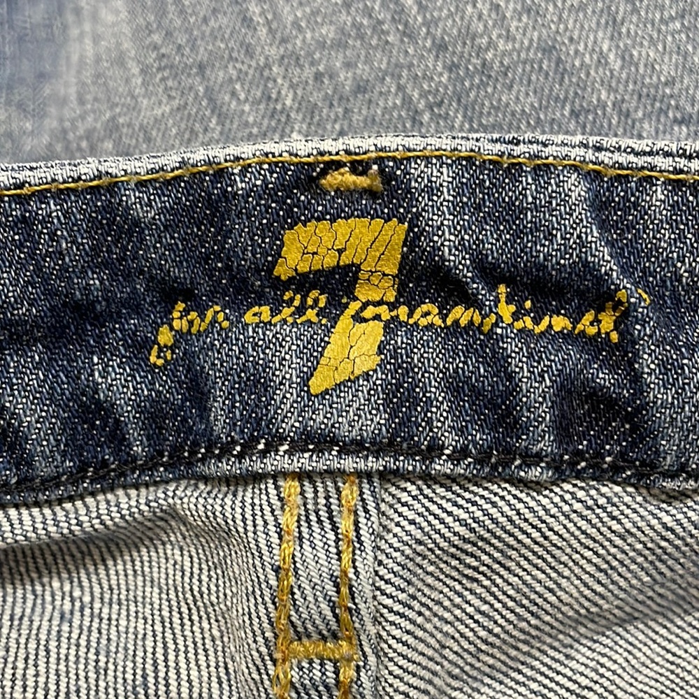 7 For All Mankind “A” Pocket Flare Leg Jeans U130J055U-055U 27” - Picture 5 of 9